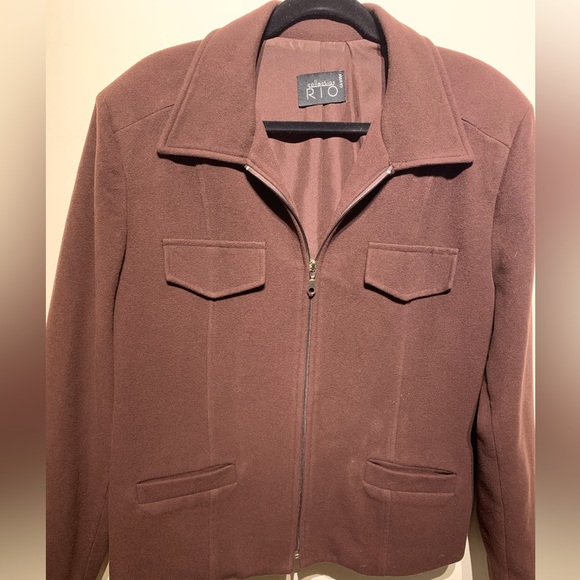 Zip up Brown Jacket XL - Picture 6 of 10